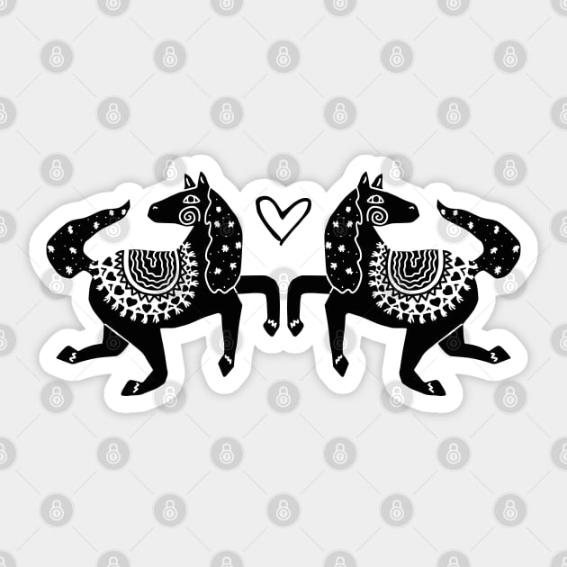 Two Swedish Horses Sticker by FSV Design